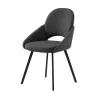 Chaise gris foncé à accoudoirs intégrés (x2) AUREN