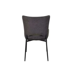 Chaise gris foncé à dos ajouré (lot de 2) OKA