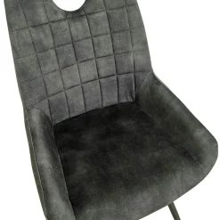 Chaise gris sombre avec poignée (lot de 2) MALMOE