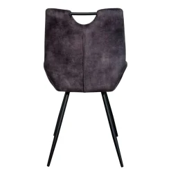Chaise gris sombre avec poignée (lot de 2) MALMOE