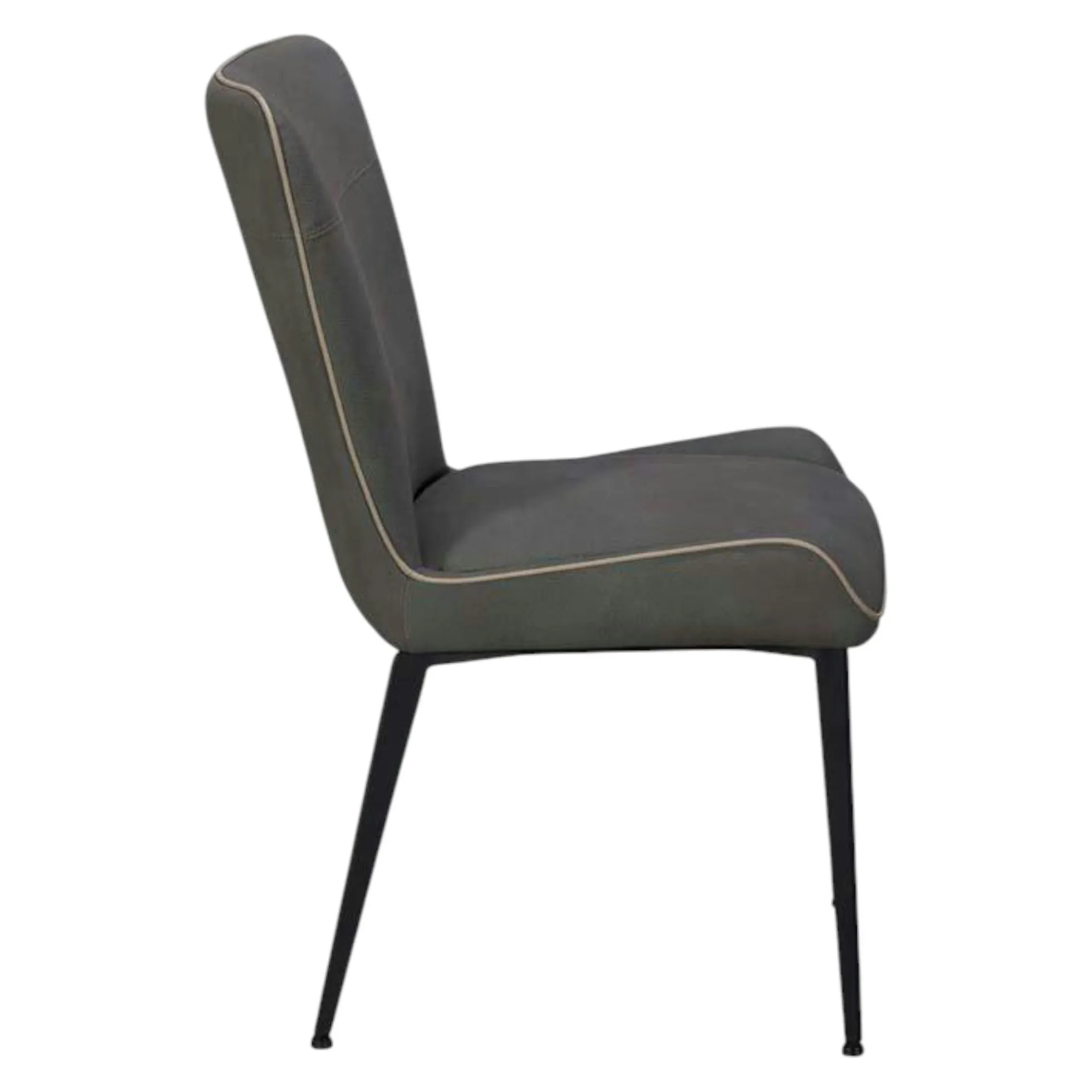 Chaise gris sombre, entretien facile (lot de 2) OKA
