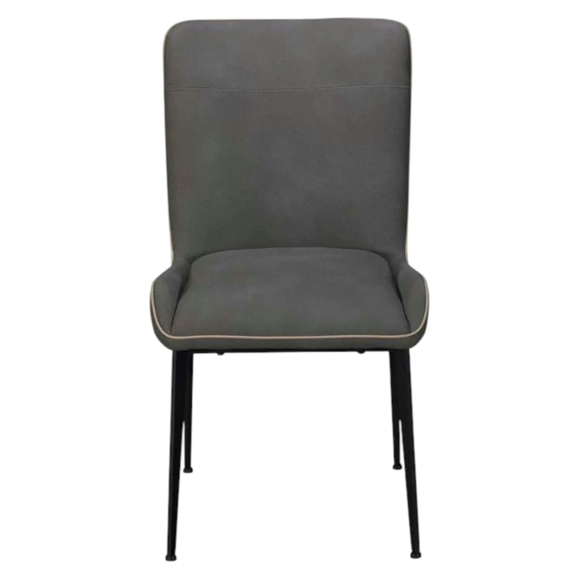 Chaise gris sombre, entretien facile (lot de 2) OKA