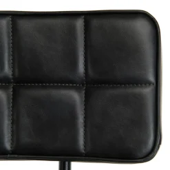 Chaise haute bar capitonnée noire TIM (lot de 2)