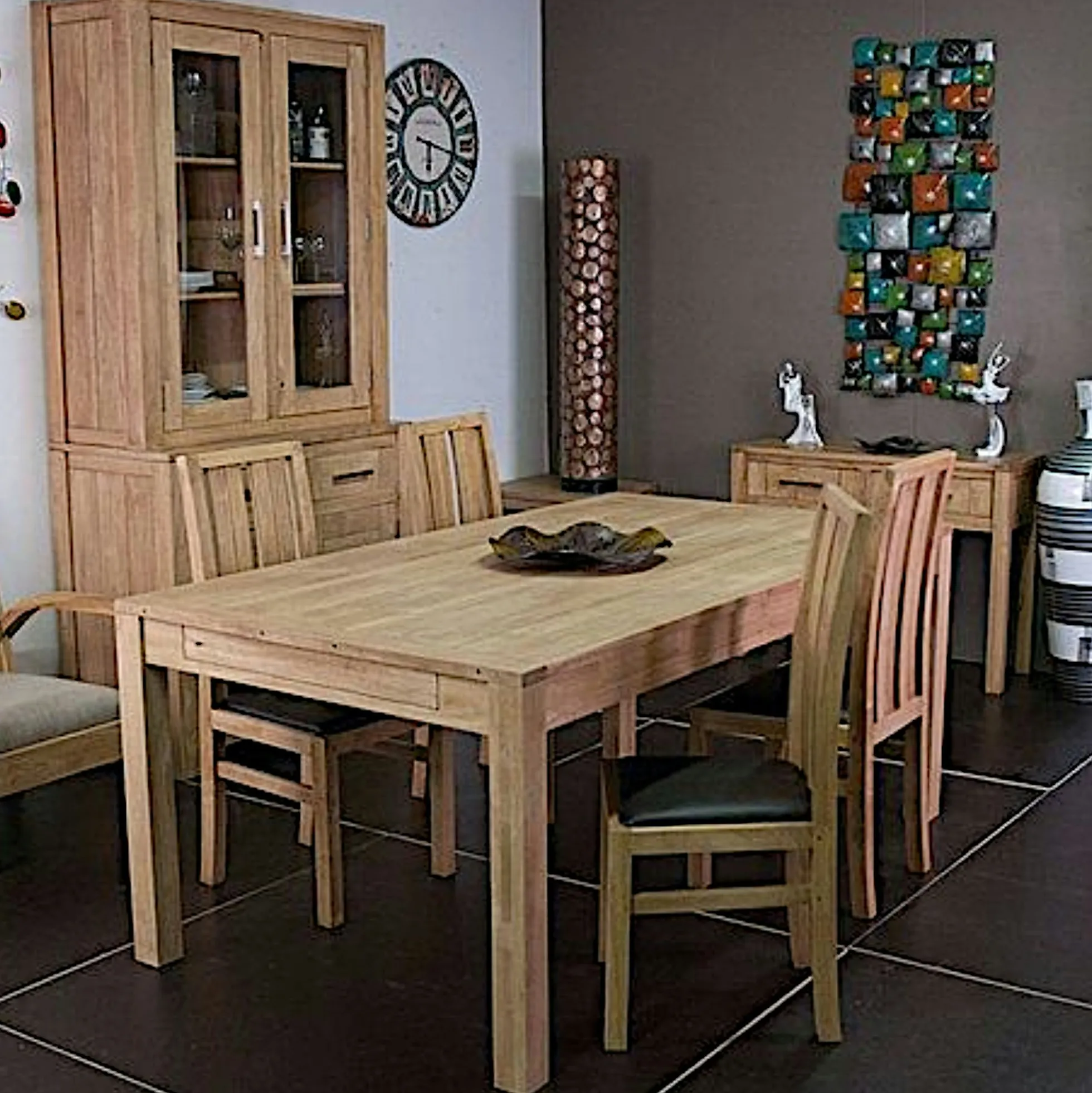 Chaise haute de bar en hévéa ATTAN