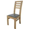 Chaise Hévéa assise mousse 45x49x100cm OLGA
