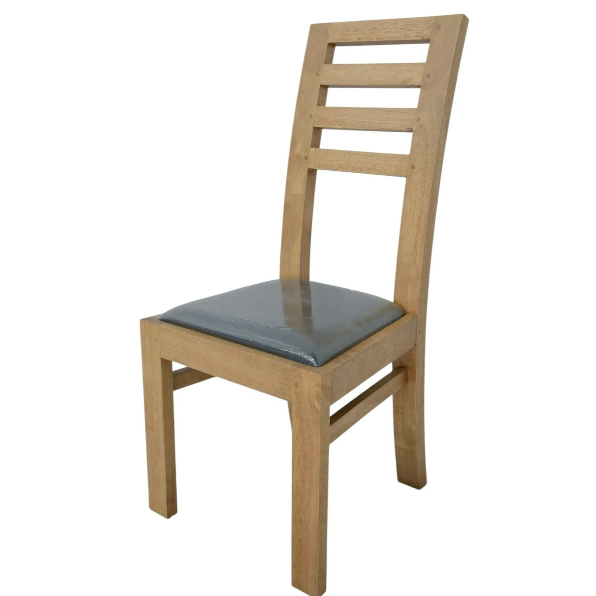 Chaise Hévéa assise mousse 45x49x100cm OLGA