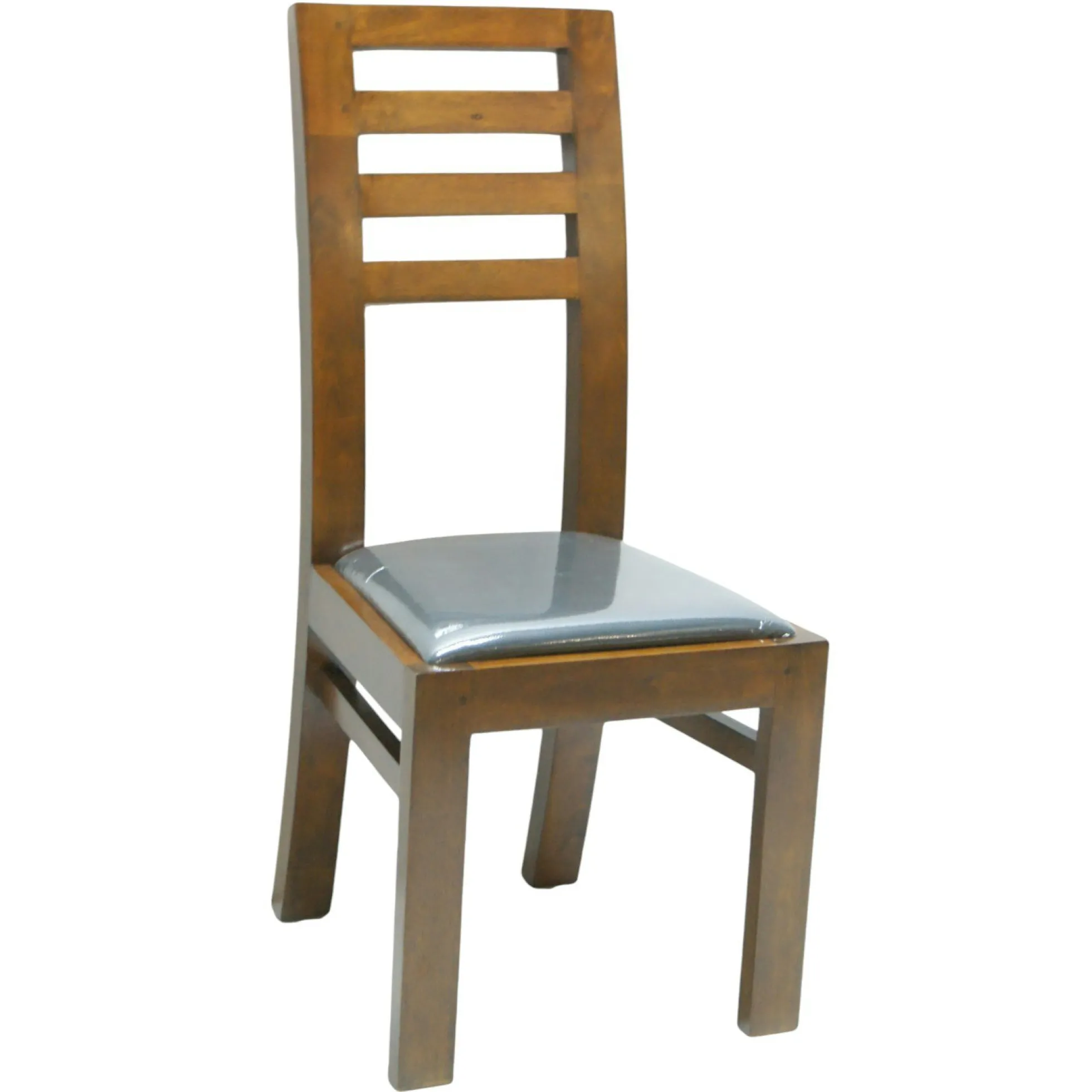 Chaise Hévéa assise mousse 45x49x100cm OLGA