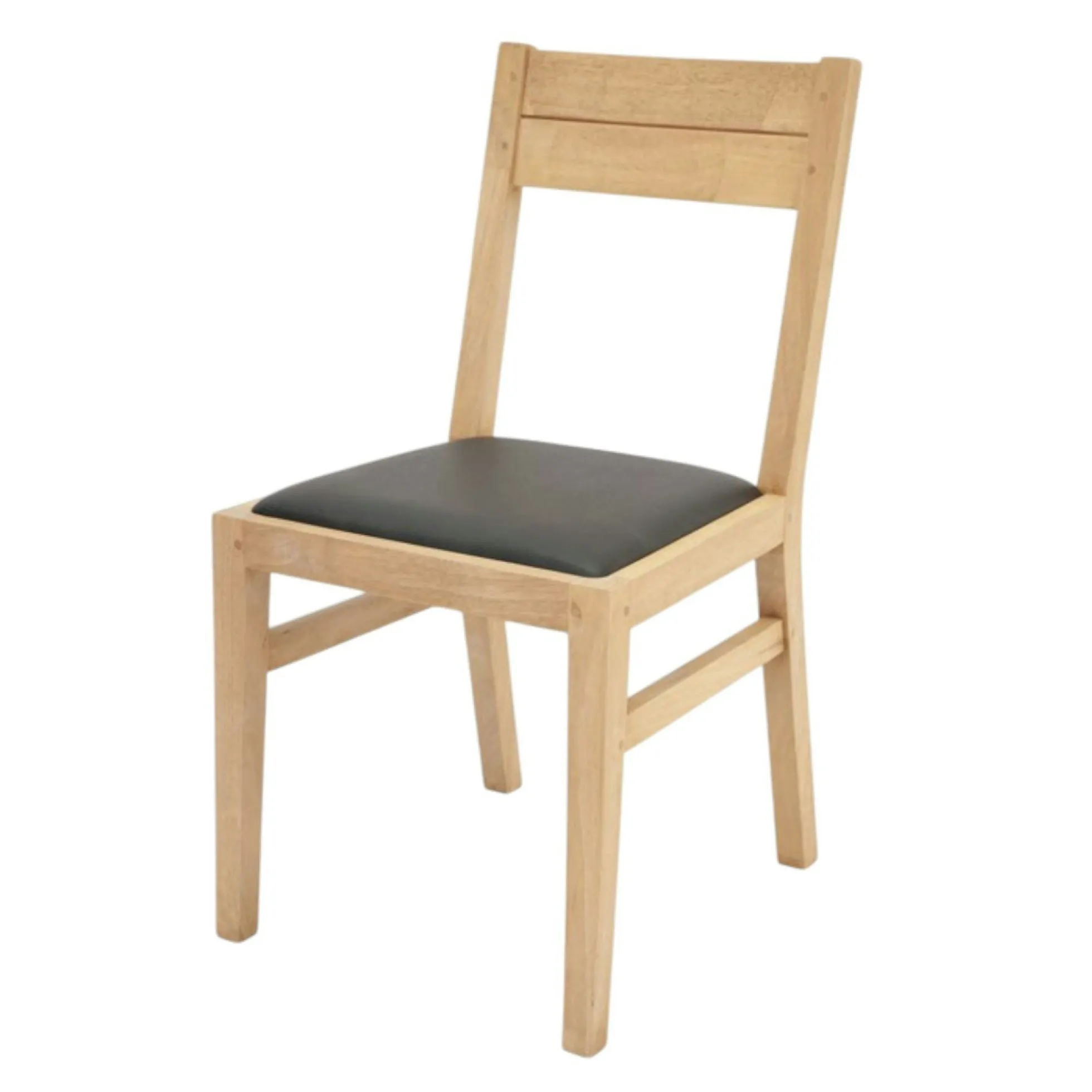 Chaise Hévéa avec assise mousse 42x50x84cm ATTAN