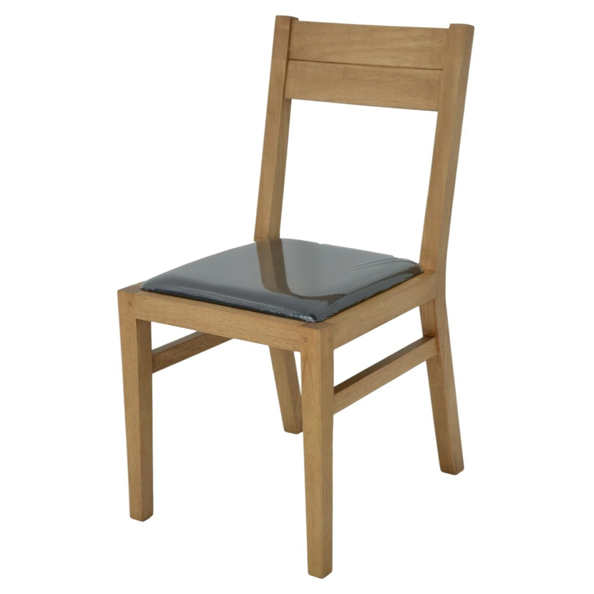 Chaise Hévéa avec assise mousse 42x50x84cm ATTAN