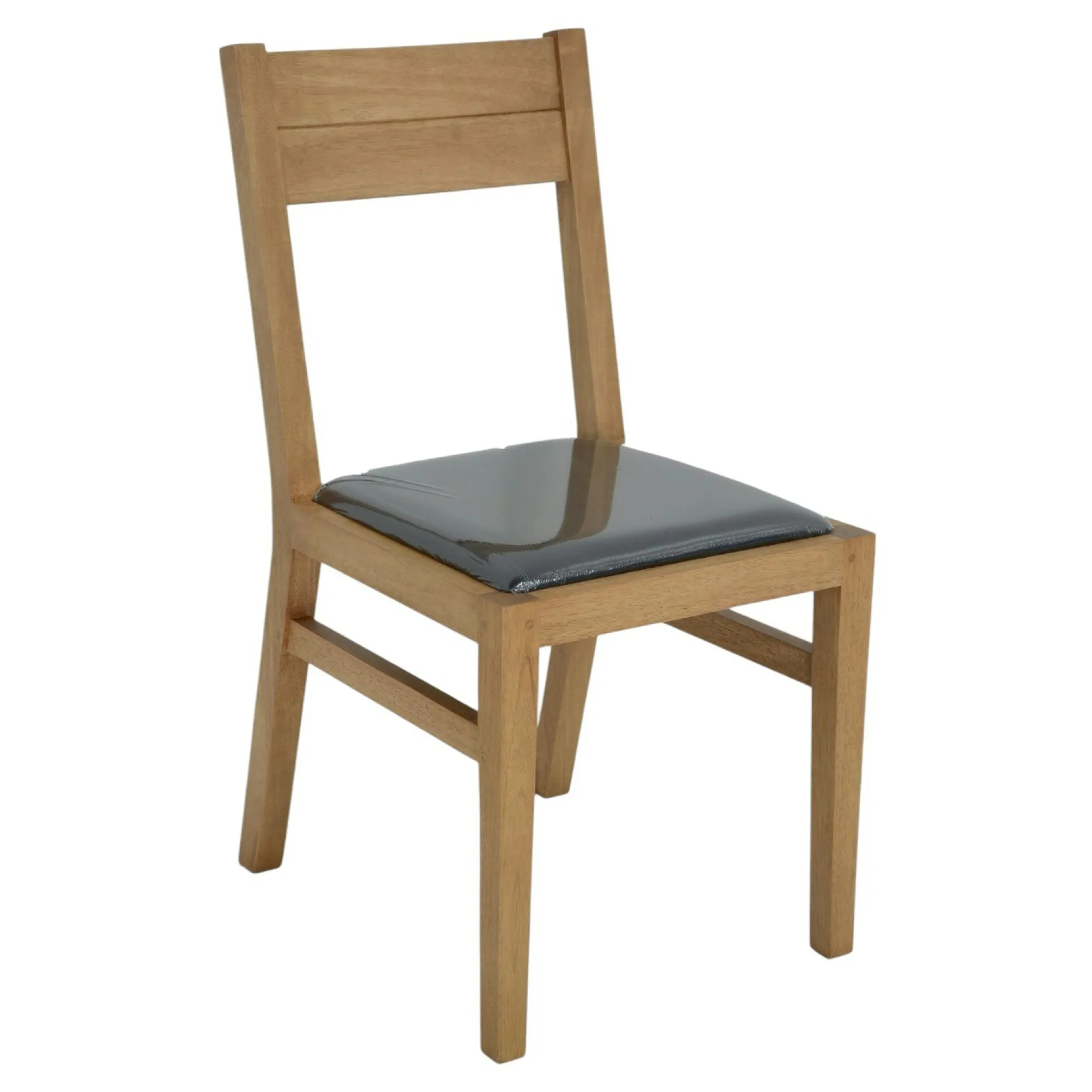 Chaise Hévéa avec assise mousse 42x50x84cm ATTAN
