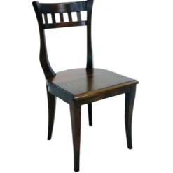 Chaise Hévéa style colonial 44x49x89cm MAORI