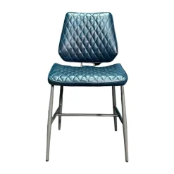 Chaise industrielle bleu foncé (lot de 2) SALERNE