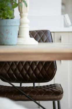 Chaise industrielle marron (lot de 2) SALERNE