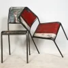 Chaise industrielle métal recyclé CARAVELLE