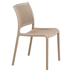 Chaise intérieur / extérieur en polypropylène taupe (lot de 2) RHODES