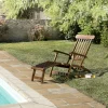 Chaise longue en teck massif MACAO