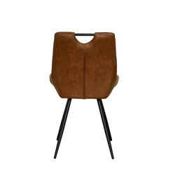 Chaise marron effet vieilli à poignée intégrée (lot de 2) MALMOE