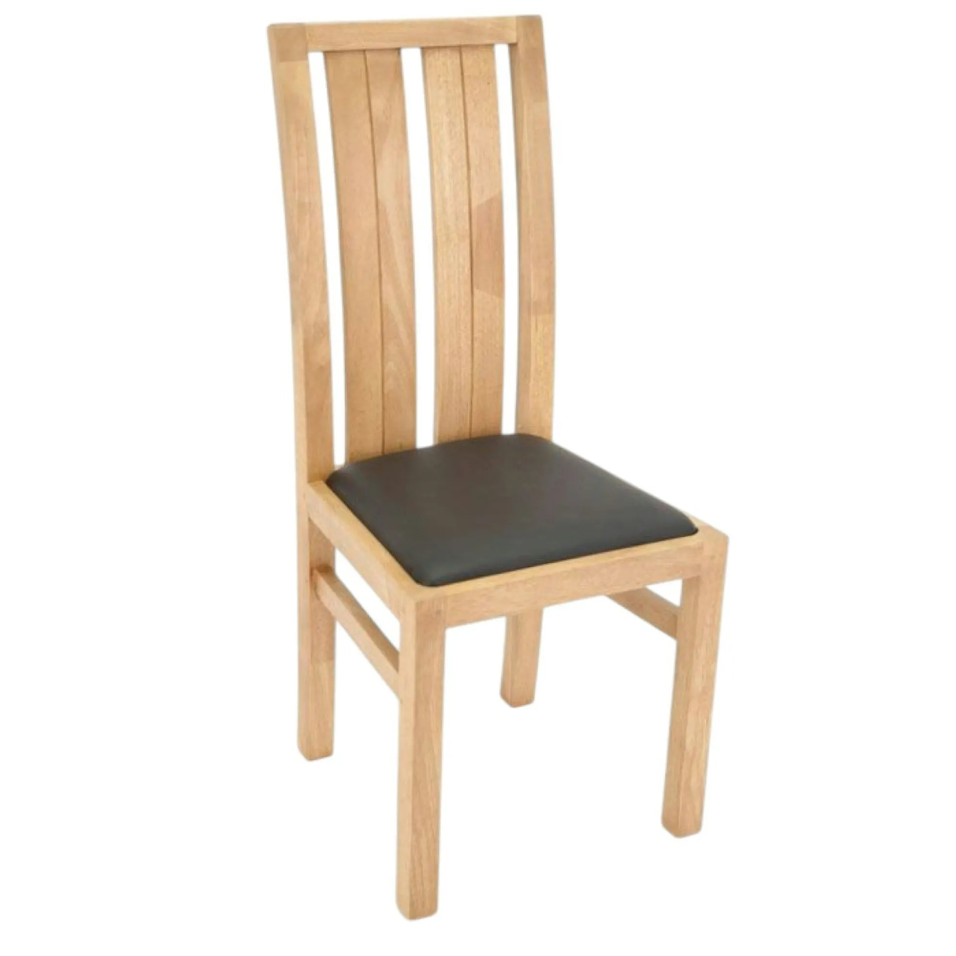 Chaise moderne bois et assise marron ATTAN