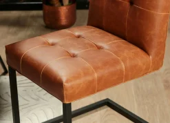 Chaise moderne camel (lot de 2) OKA