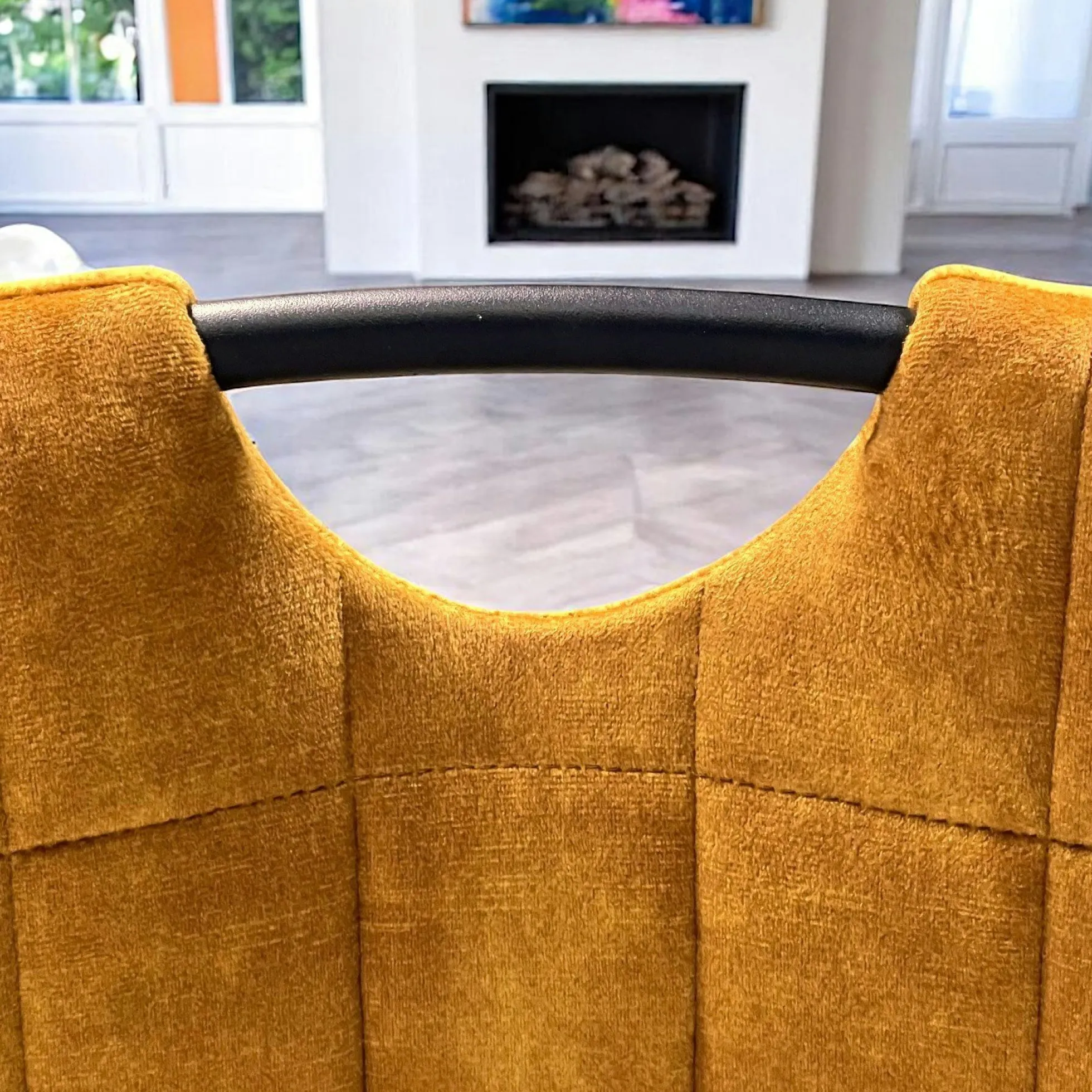 Chaise moutarde avec poignée (lot de 2) MALMOE