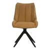 Chaise moutarde pivotante en velours texturé (lot de 2) IENA