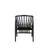 Chaise noire à barreaux - tissu gris TENA