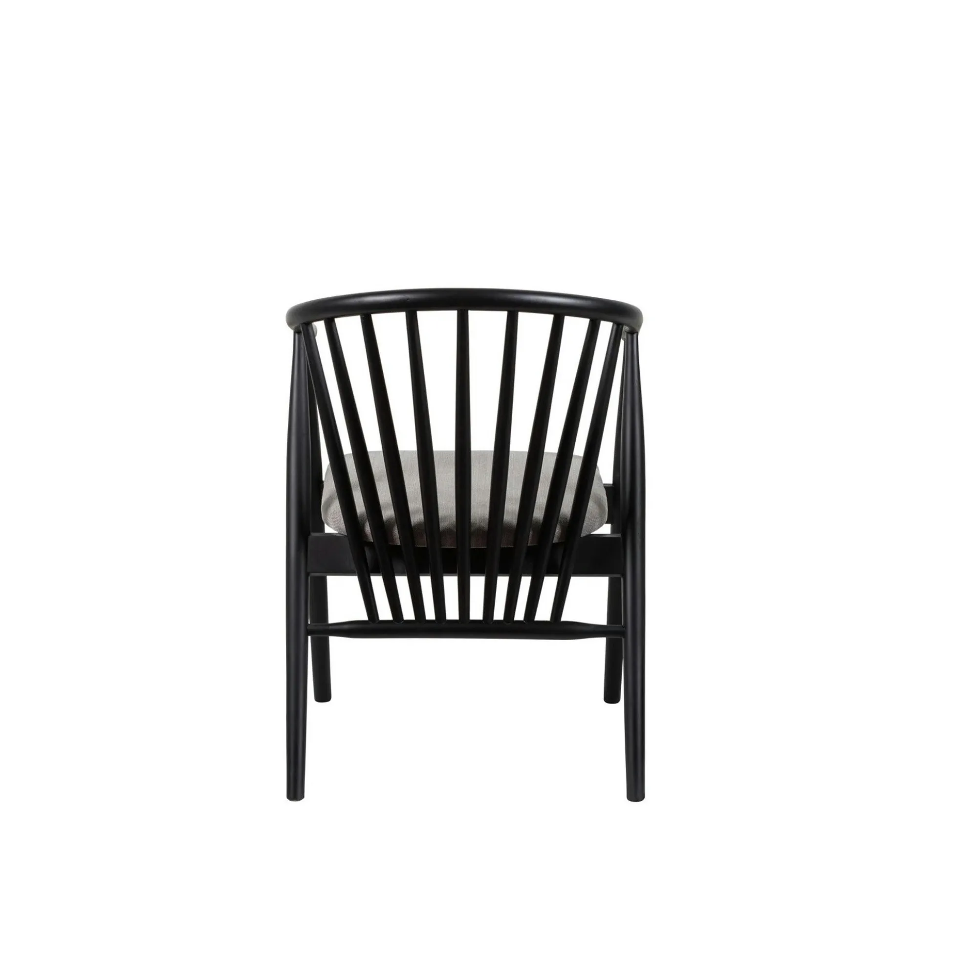 Chaise noire à barreaux - tissu gris TENA
