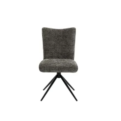 Chaise pivotante anthracite en tissu texturé (x2) RIVANO