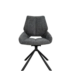 Chaise pivotante anthracite assise baquet (lot de 2) LIGURIE