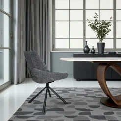 Chaise pivotante anthracite assise baquet (lot de 2) LIGURIE