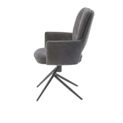 Chaise pivotante anthracite double coussinage (lot de 2) LIGURIE