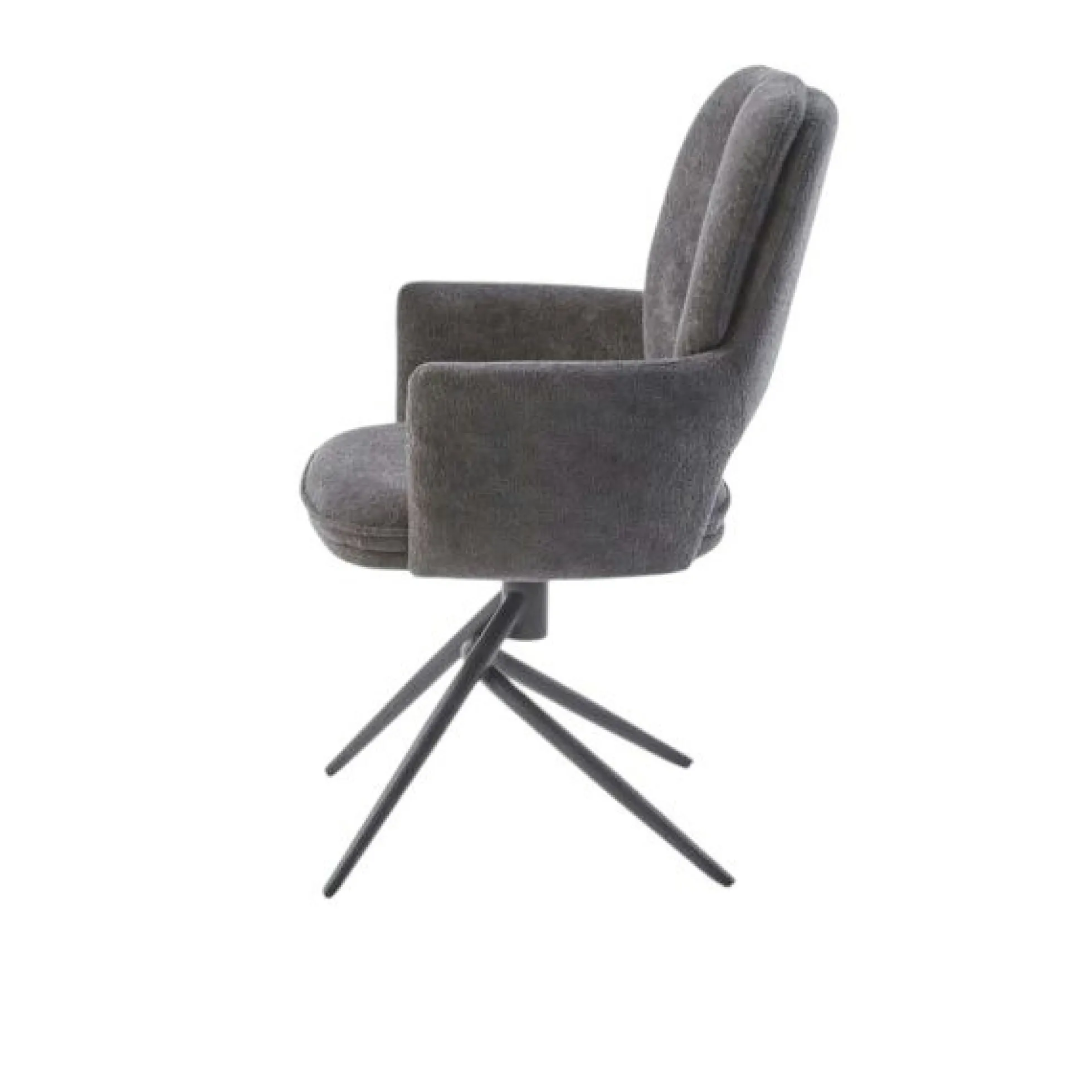 Chaise pivotante anthracite double coussinage (lot de 2) LIGURIE