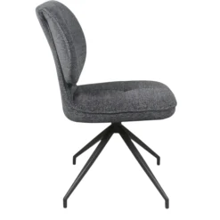Chaise pivotante anthracite dossier double (lot de 2) LIGURIE