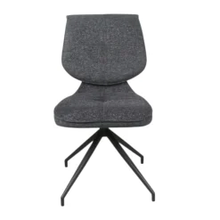 Chaise pivotante anthracite dossier double (lot de 2) LIGURIE