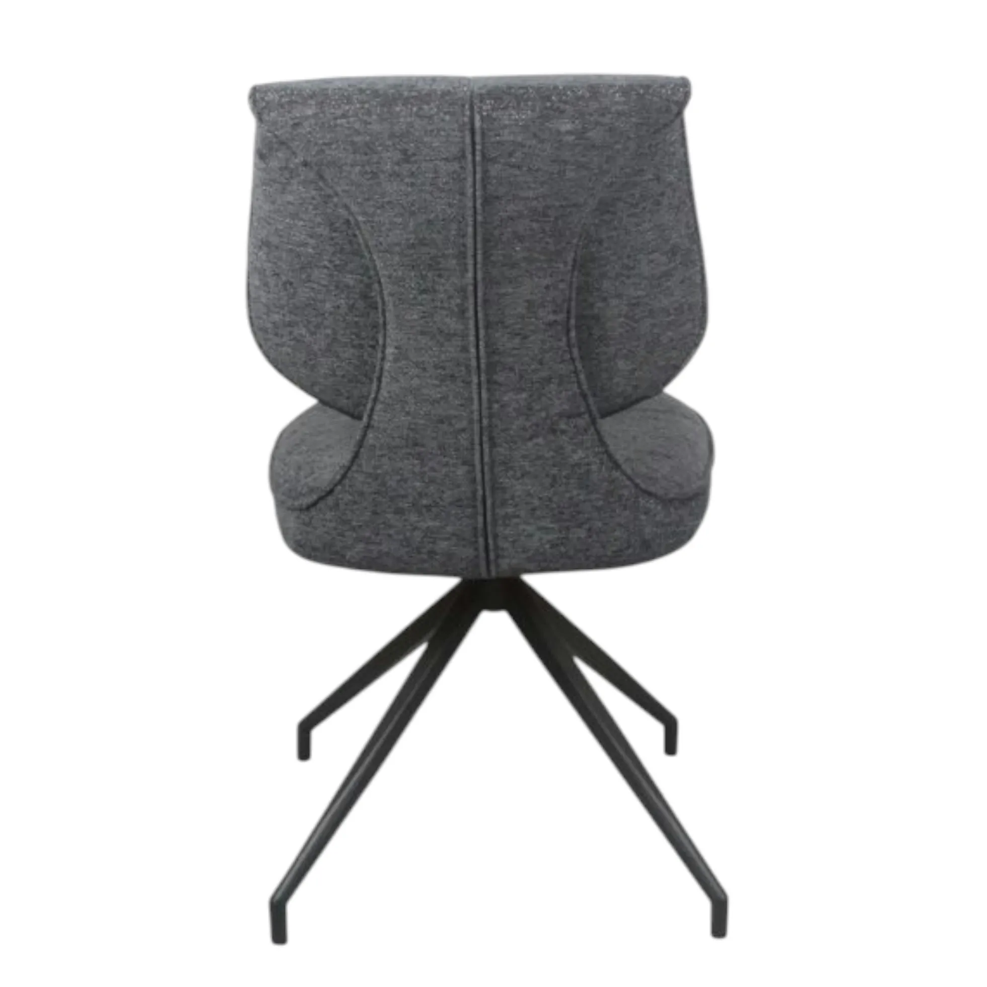 Chaise pivotante anthracite dossier double (lot de 2) LIGURIE