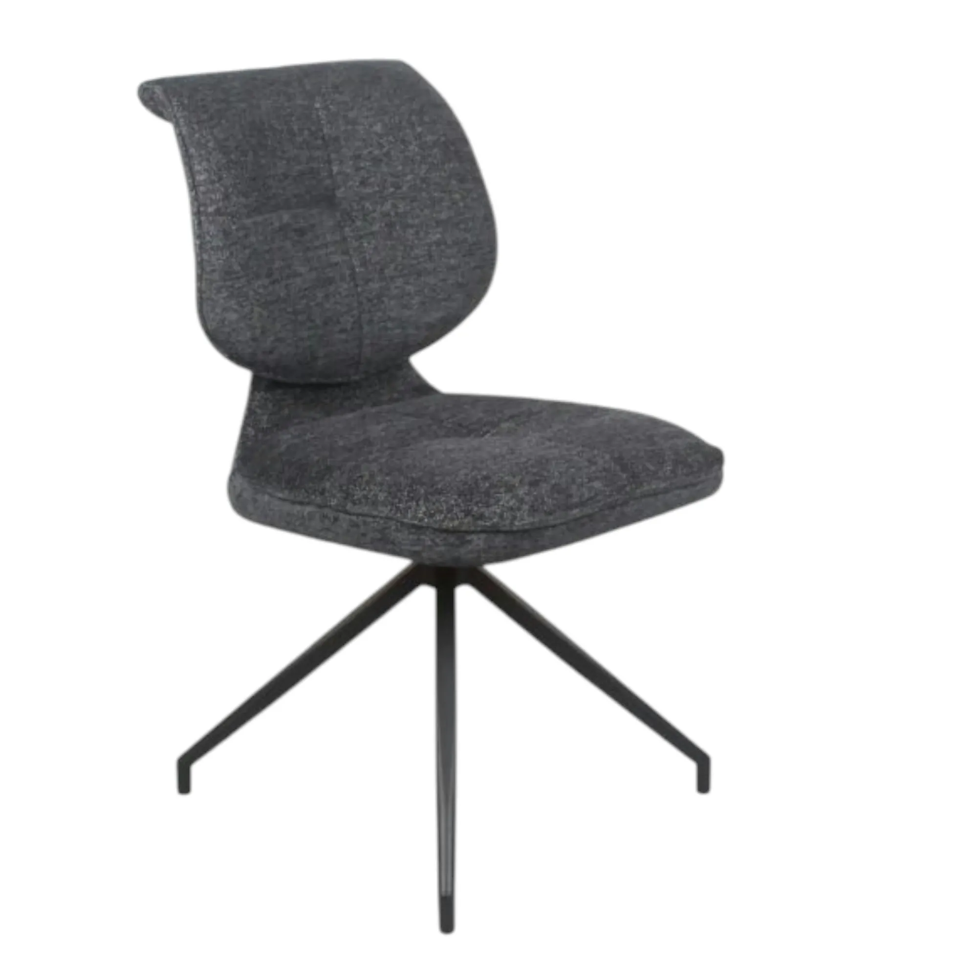 Chaise pivotante anthracite dossier double (lot de 2) LIGURIE