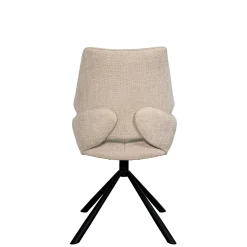 Chaise pivotante beige assise baquet (lot de 2) LIGURIE