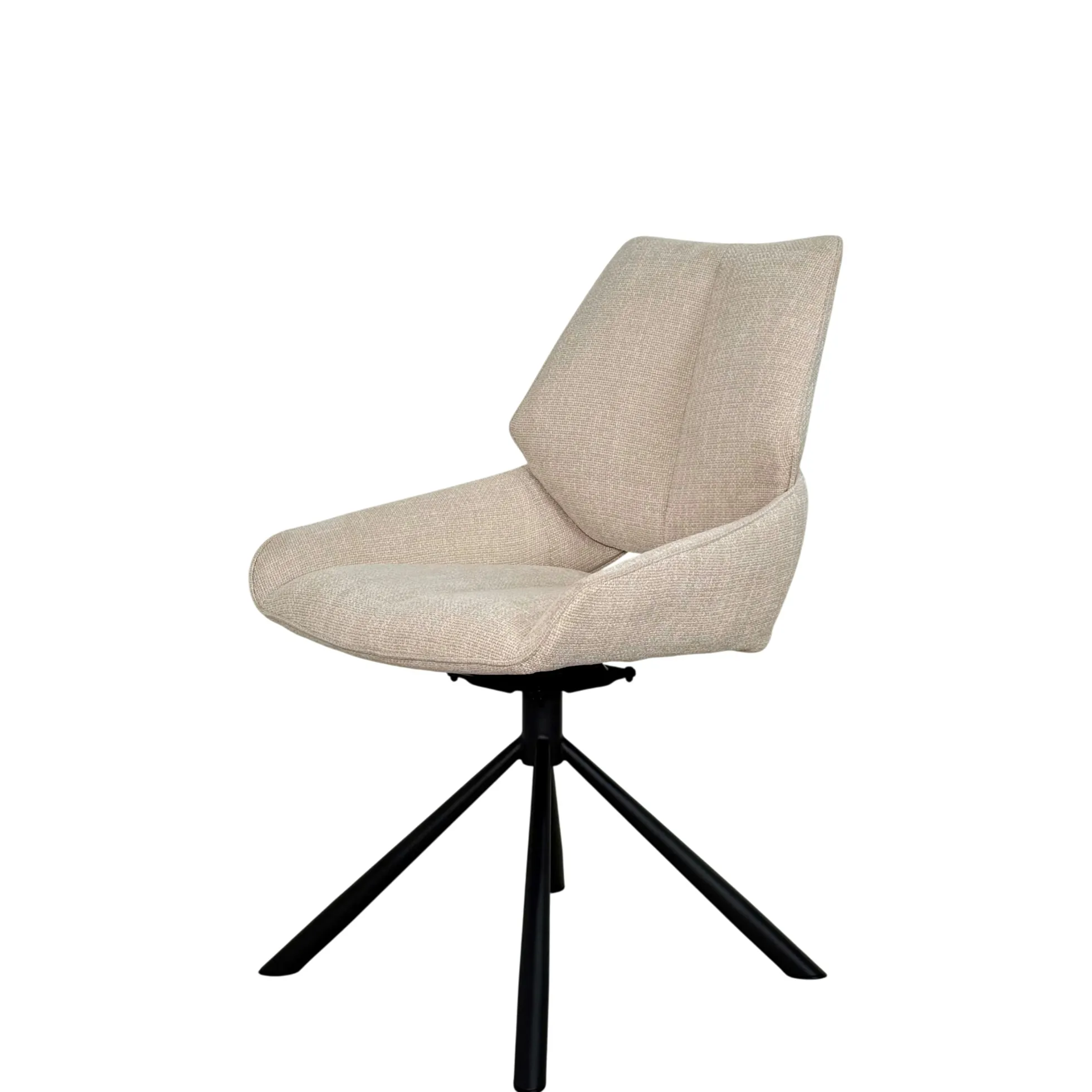 Chaise pivotante beige assise baquet (lot de 2) LIGURIE