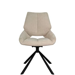 Chaise pivotante beige assise baquet (lot de 2) LIGURIE