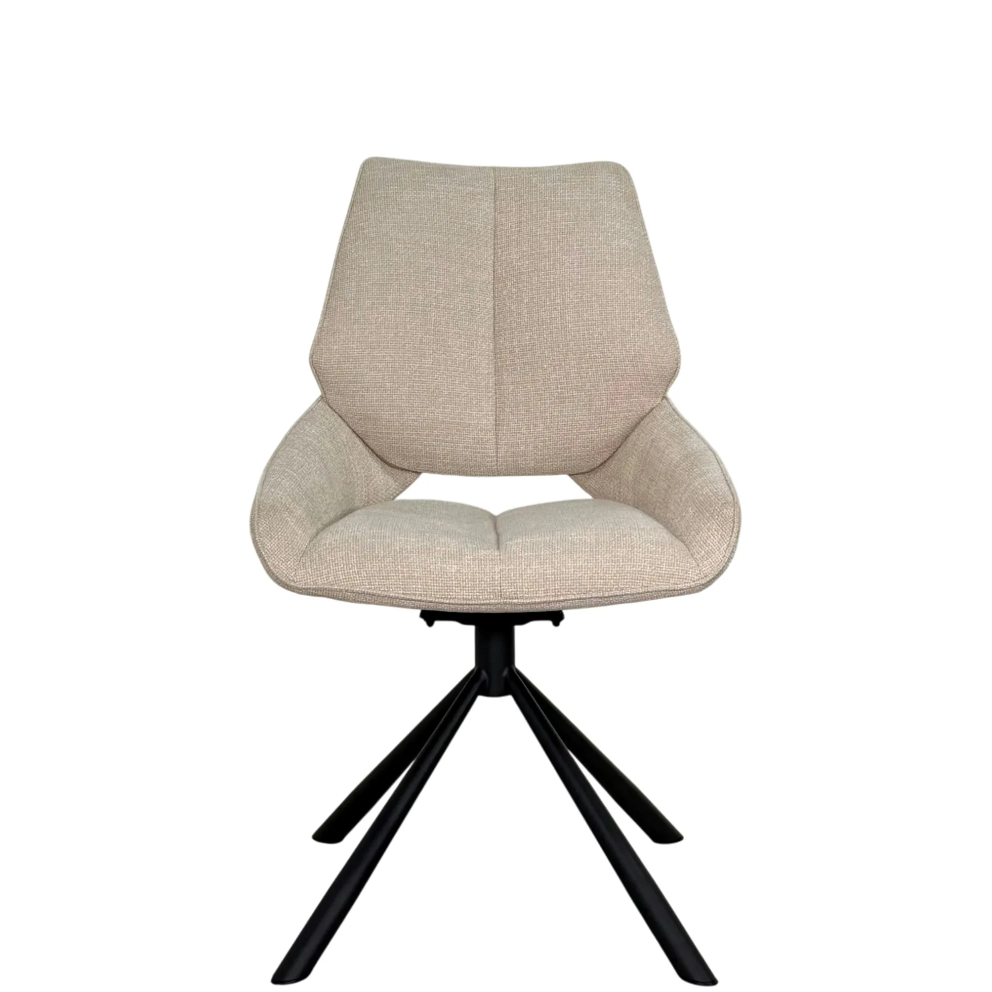 Chaise pivotante beige assise baquet (lot de 2) LIGURIE