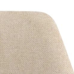 Chaise pivotante beige dossier droit - pieds bois LINEA