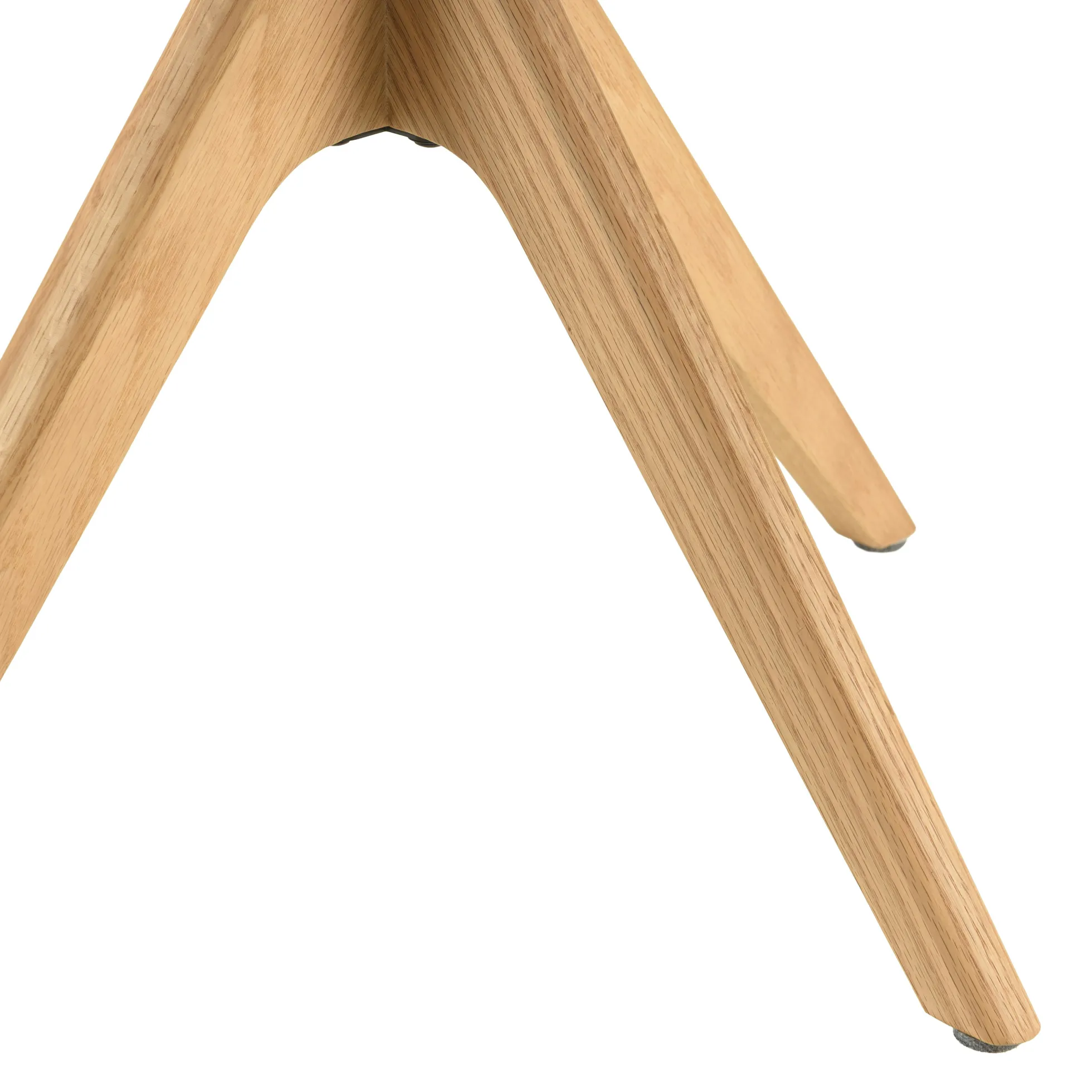 Chaise pivotante beige dossier droit - pieds bois LINEA