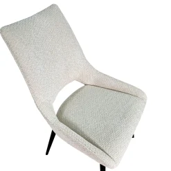 Chaise pivotante beige, dossier ouvert (lot de 2) LIGURIE