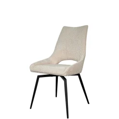 Chaise pivotante beige, dossier ouvert (lot de 2) LIGURIE