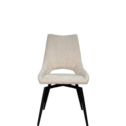 Chaise pivotante beige, dossier ouvert (lot de 2) LIGURIE