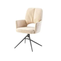 Chaise pivotante beige double coussinage (lot de 2) LIGURIE