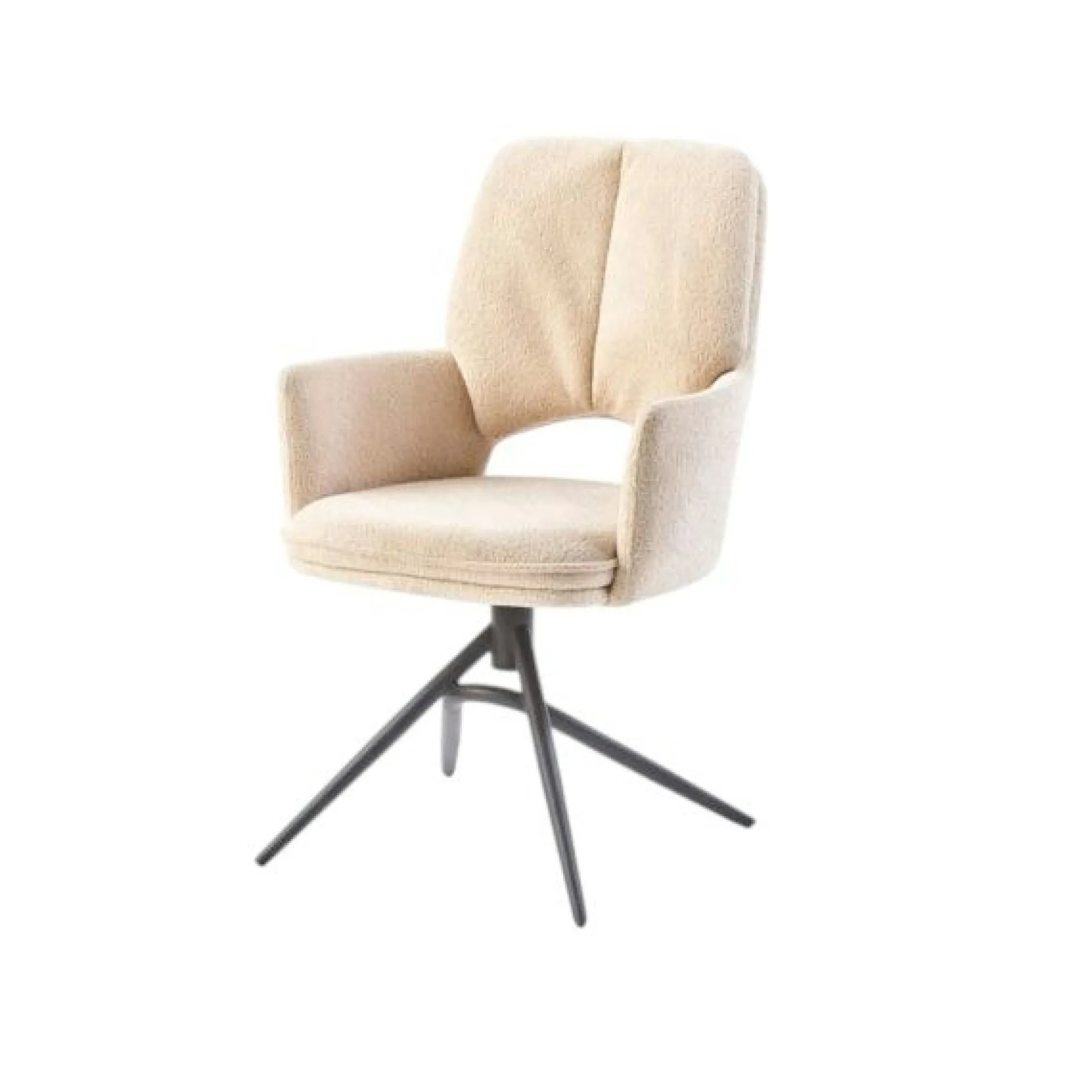 Chaise pivotante beige double coussinage (lot de 2) LIGURIE