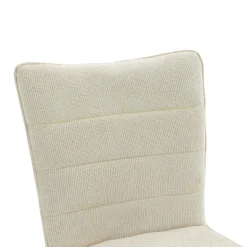 Chaise pivotante beige en tissu texturé (x2) RIVANO