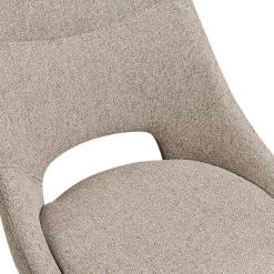 Chaise pivotante beige sable à dossier ouvert (lot de 2) BERLIN