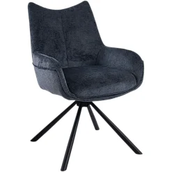 Chaise pivotante bleue à accoudoirs (lot de 2) IENA